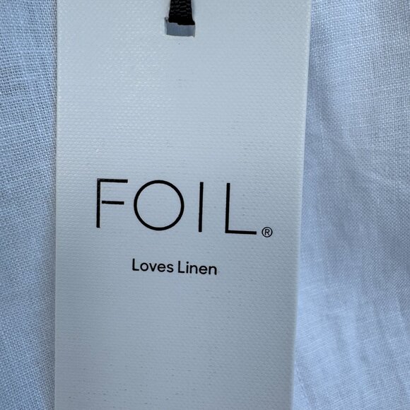 FOIL White Linen Jogger-Style Pant NWT - Picture 5 of 5